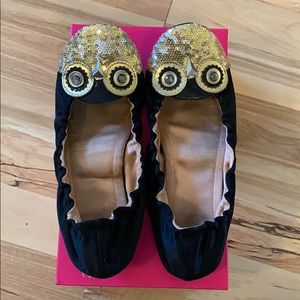 Kate Spade “cuckoo” owl house shoes/slippers